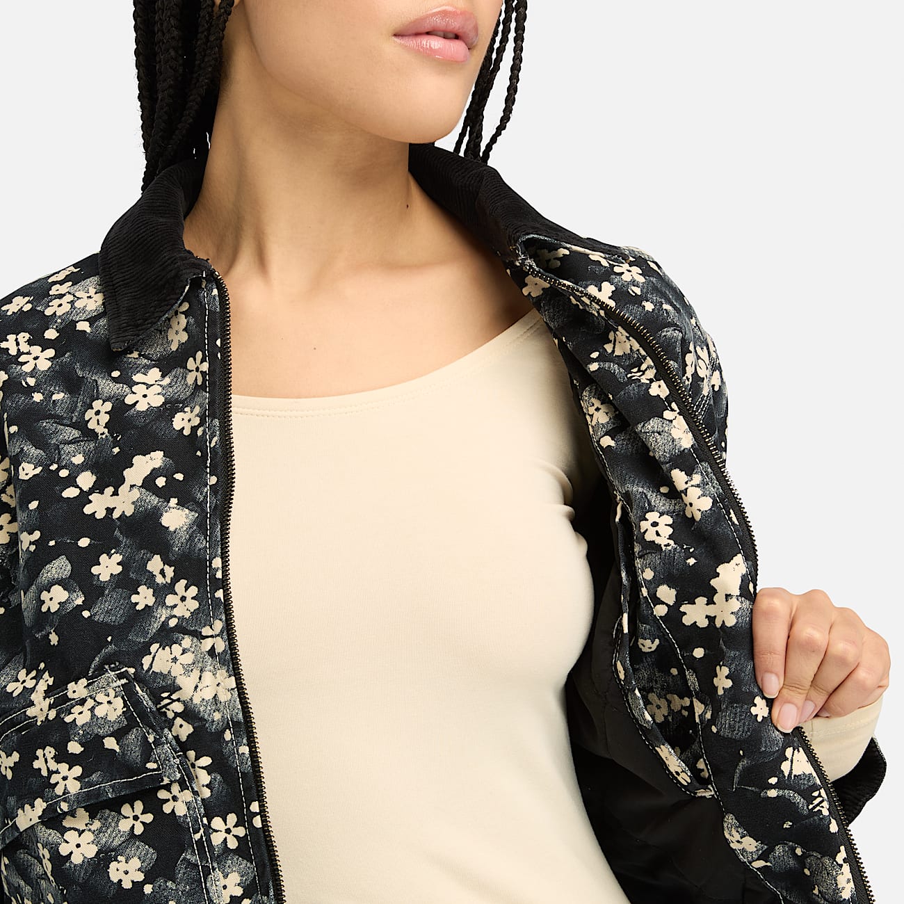 Chaqueta acolchada estampada Strafford para mujer en Estampado en tono claro