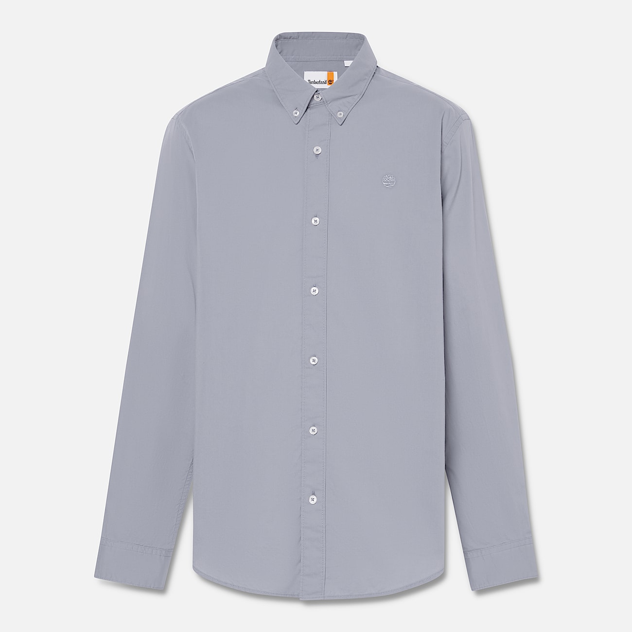 Chemise en popeline extensible a manches longues pour homme en gris