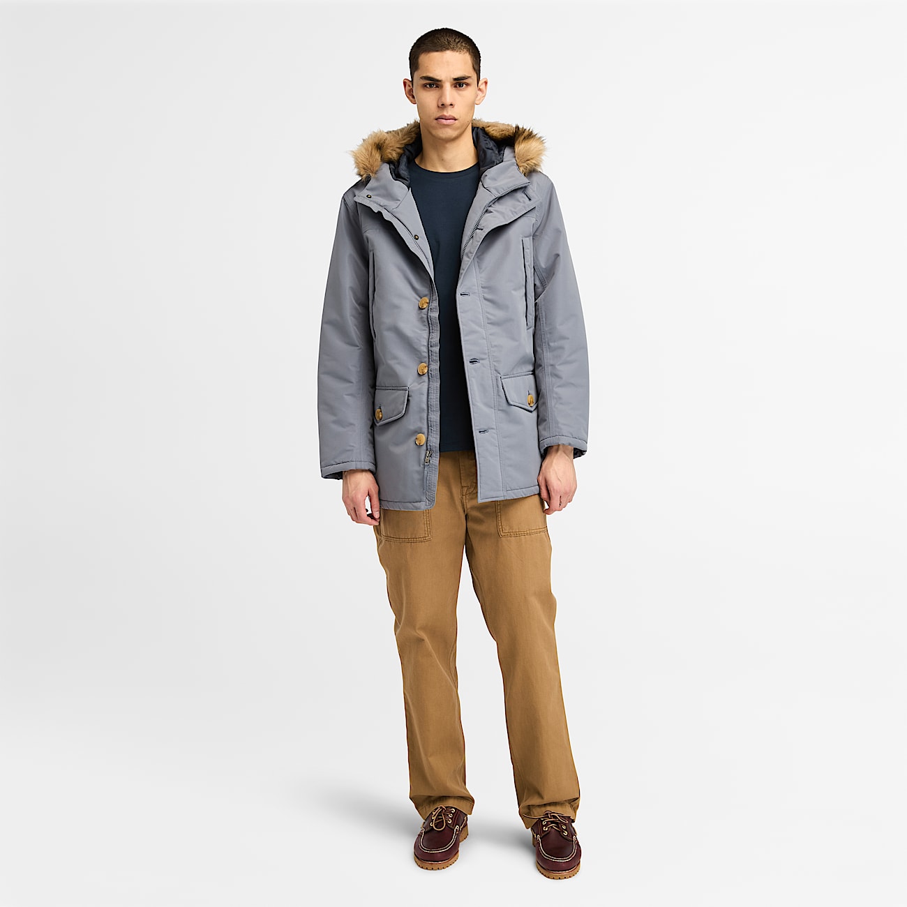 Parka d hiver impermeable pour homme en gris