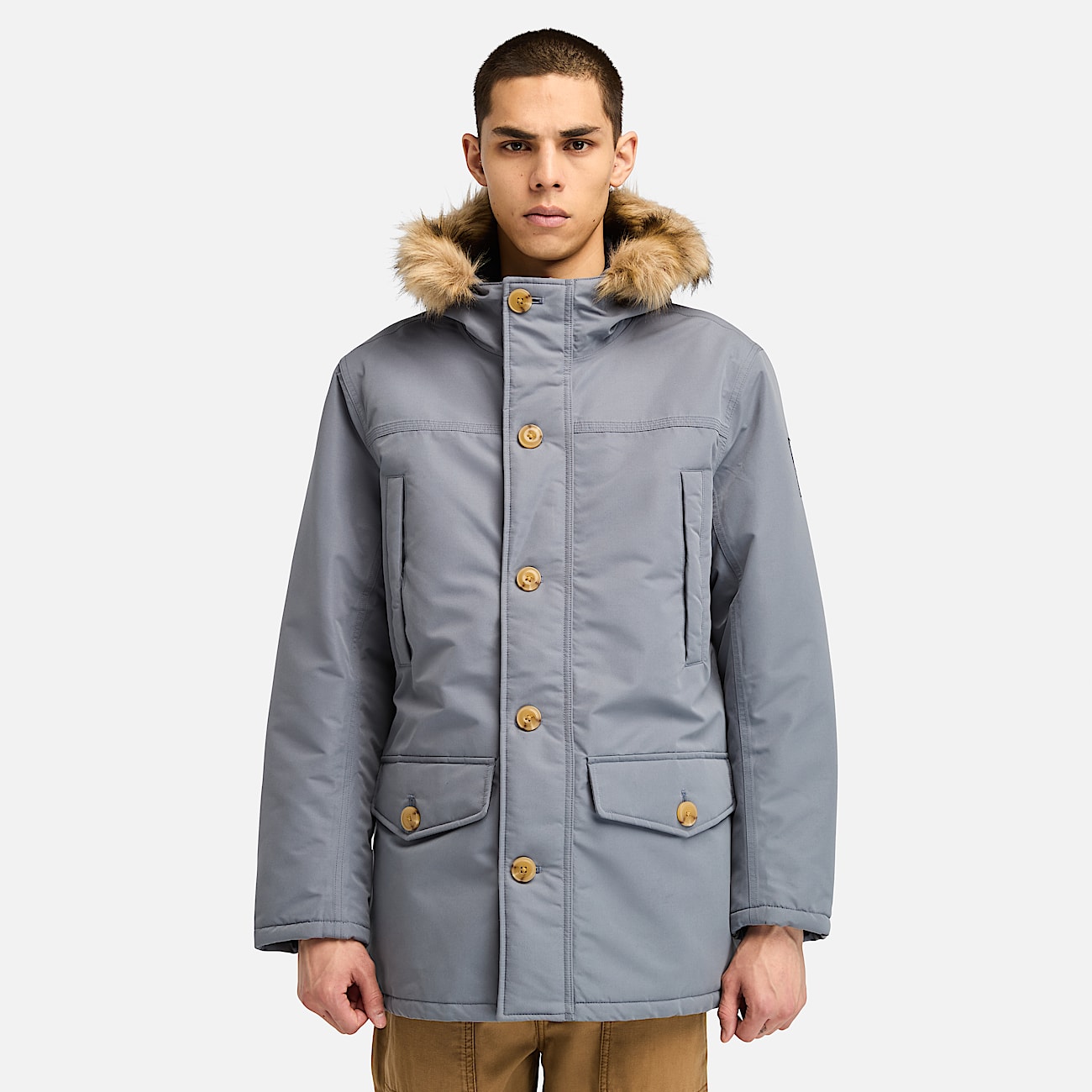 Parka d hiver impermeable pour homme en gris