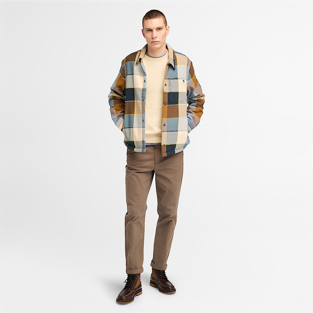 Blue plaid jacket mens on sale