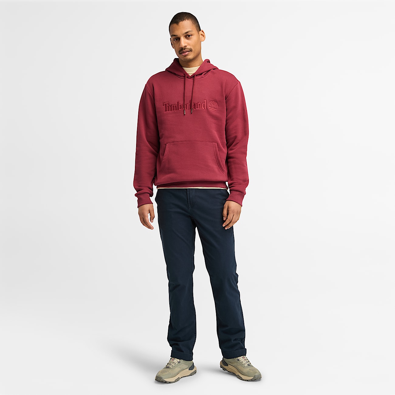 Hampthon Hoodie for Men in Red