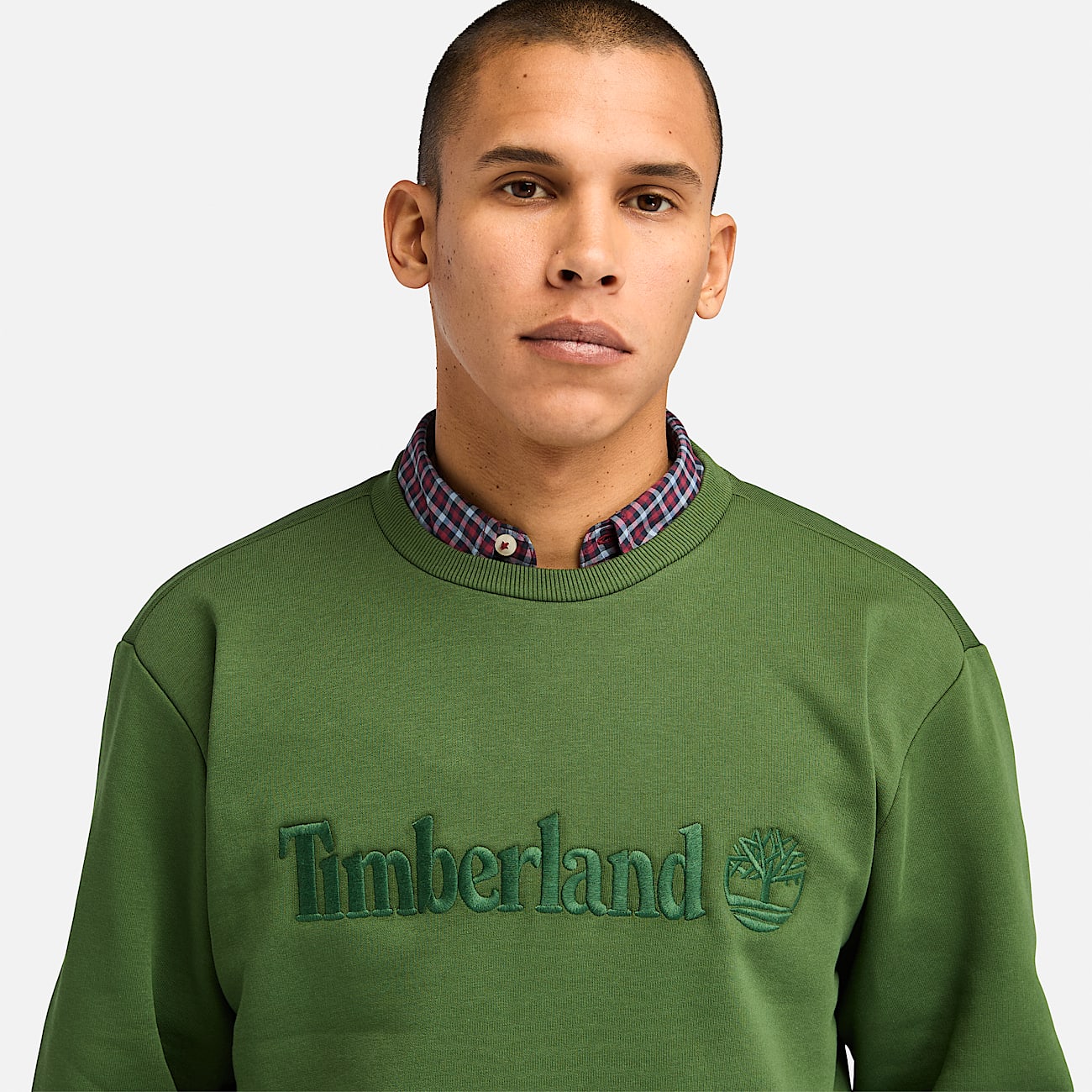 Hampthon Crew Neck Sweatshirt for Men in Dark Green