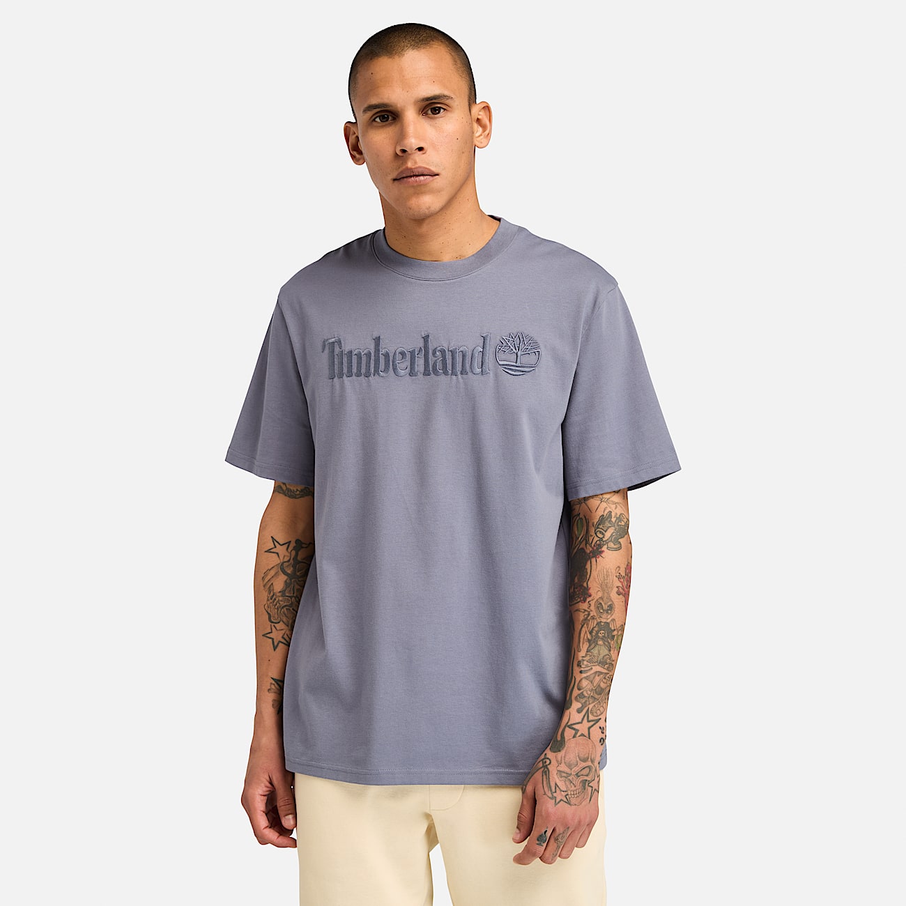 Hampthon T shirt met korte mouwen voor heren in donkergrijs