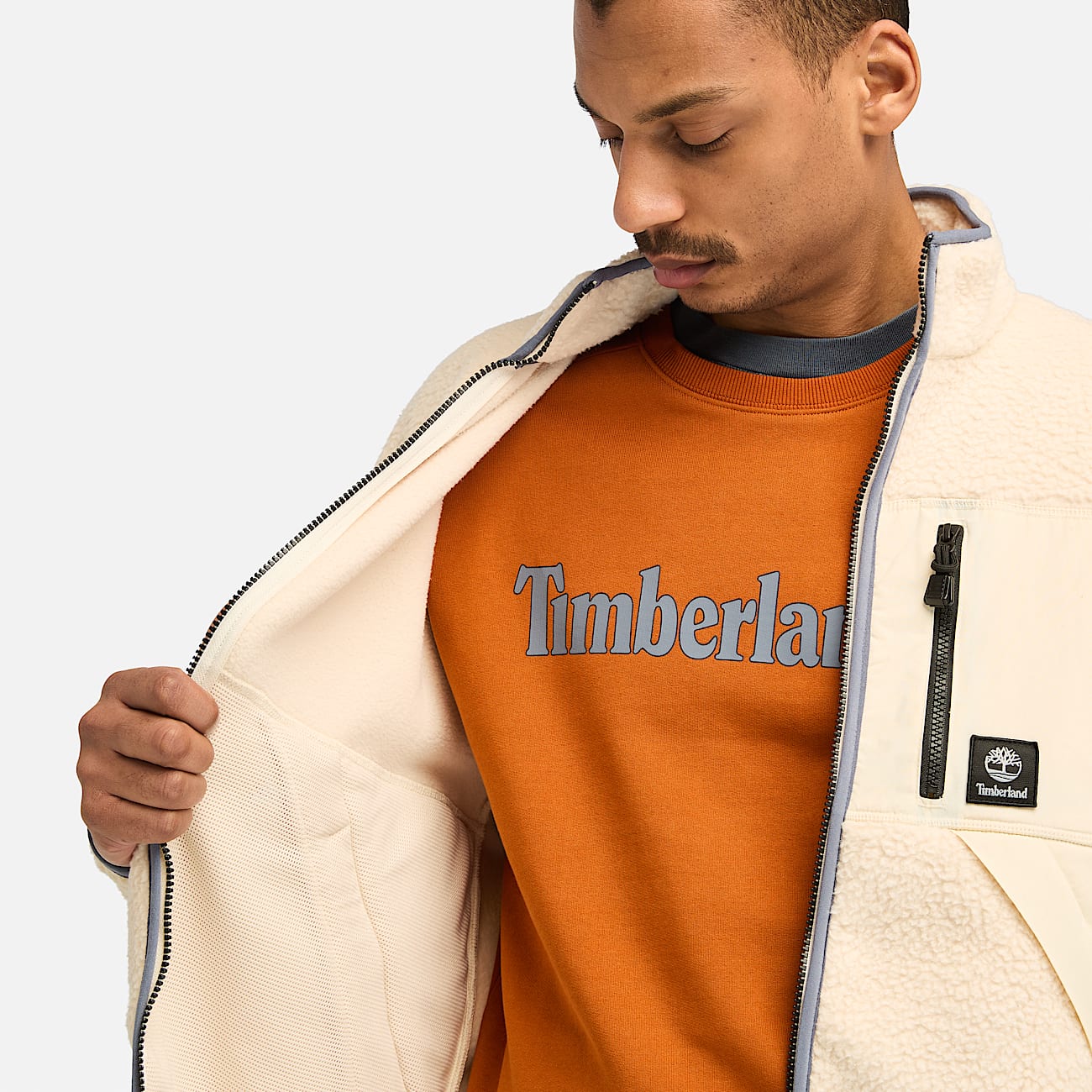Mens tan fleece jacket best sale