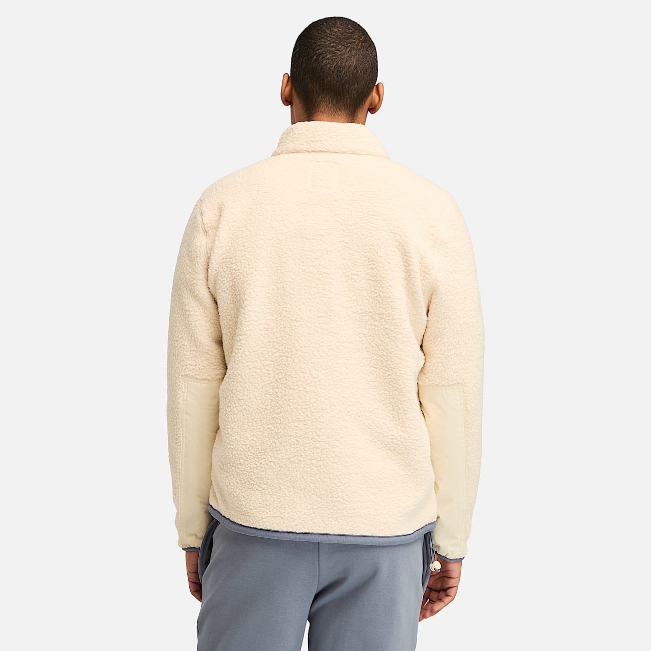 High pile Fleece Jacket for Men in Beige