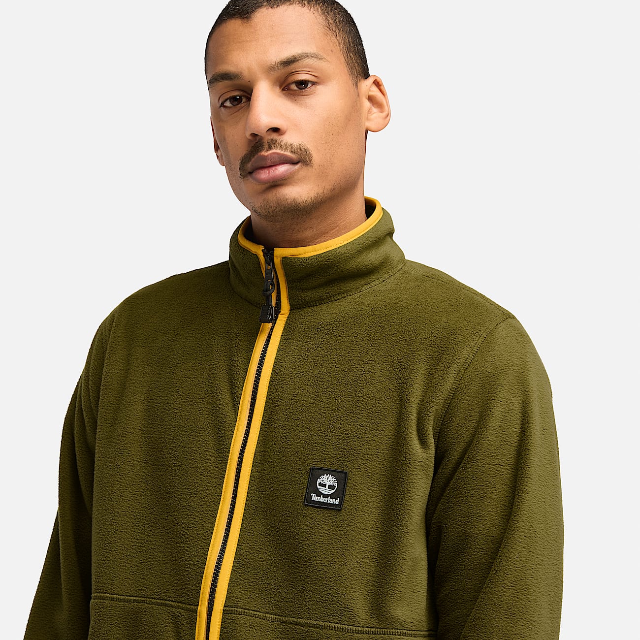 Full Zip Polar Fleece for Men in Green