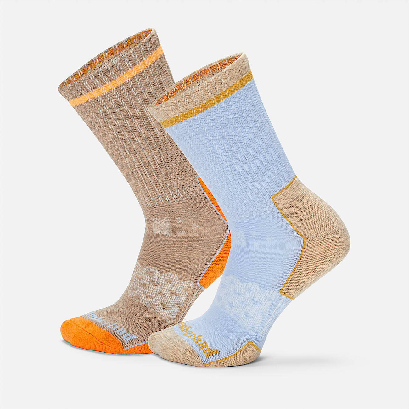 Lot de 2 paires de chaussettes de randonnee mi mollet Coolmax Timberland unisexes en bleu fonce