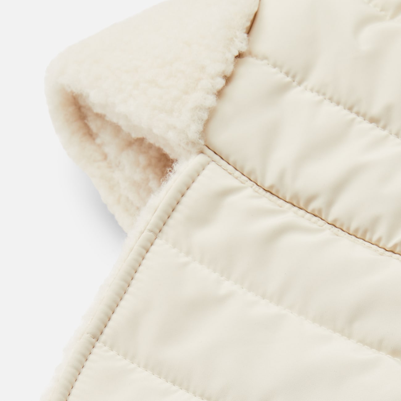 All Gender Trapper Hat With Faux Shearling Lining in Beige