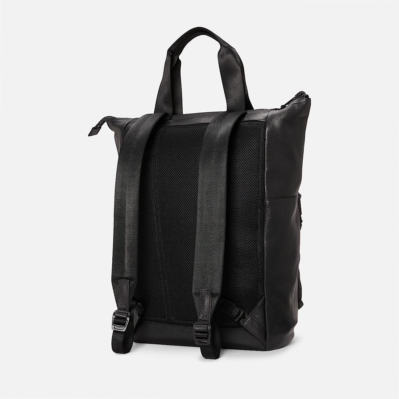 All Gender Tuckerman Rucksack aus Leder in Schwarz