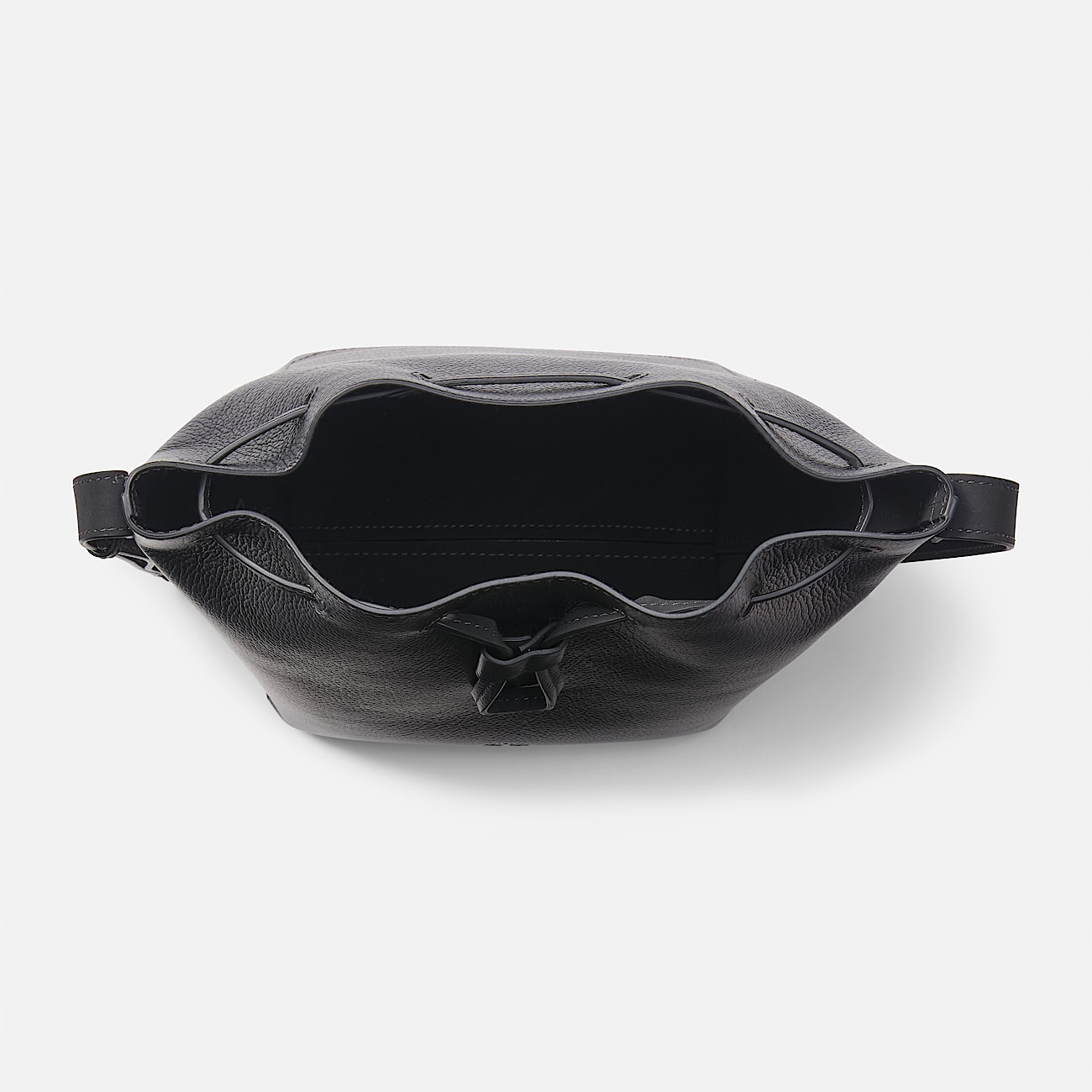 Tuckerman Leather Bucket Bag for Women in Black