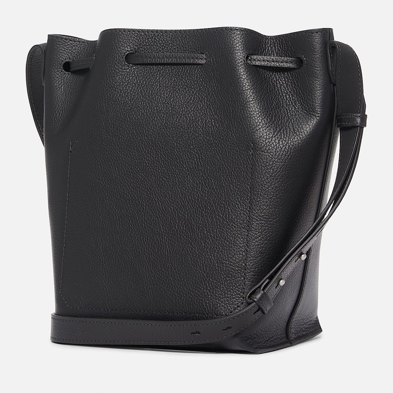 Tuckerman Leather Bucket Bag for Women in Black