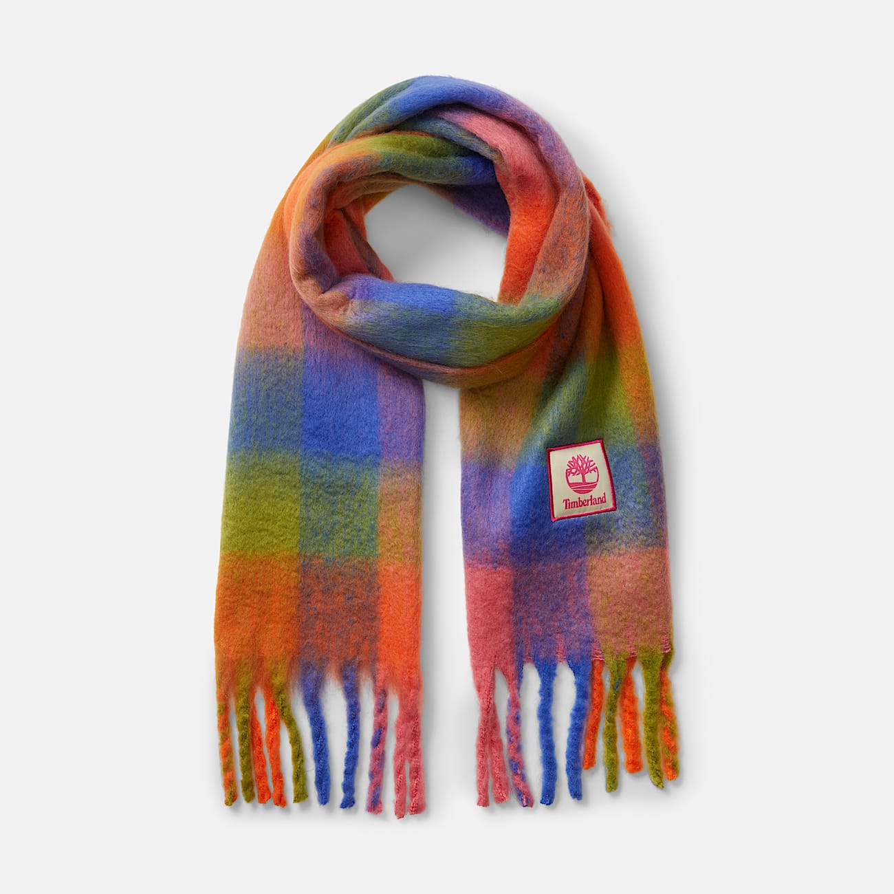 Brushed Check Scarf for Women in Multicoloured