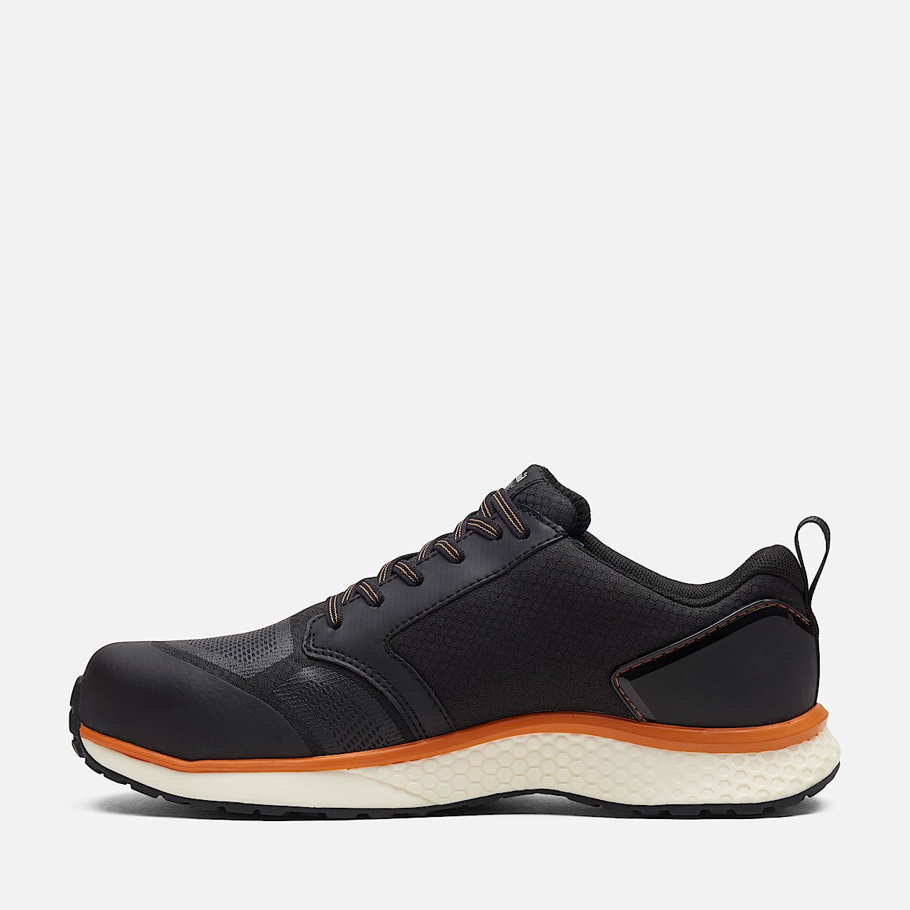 Timberland PRO Reaxion Work Shoe for Men in Black Orange