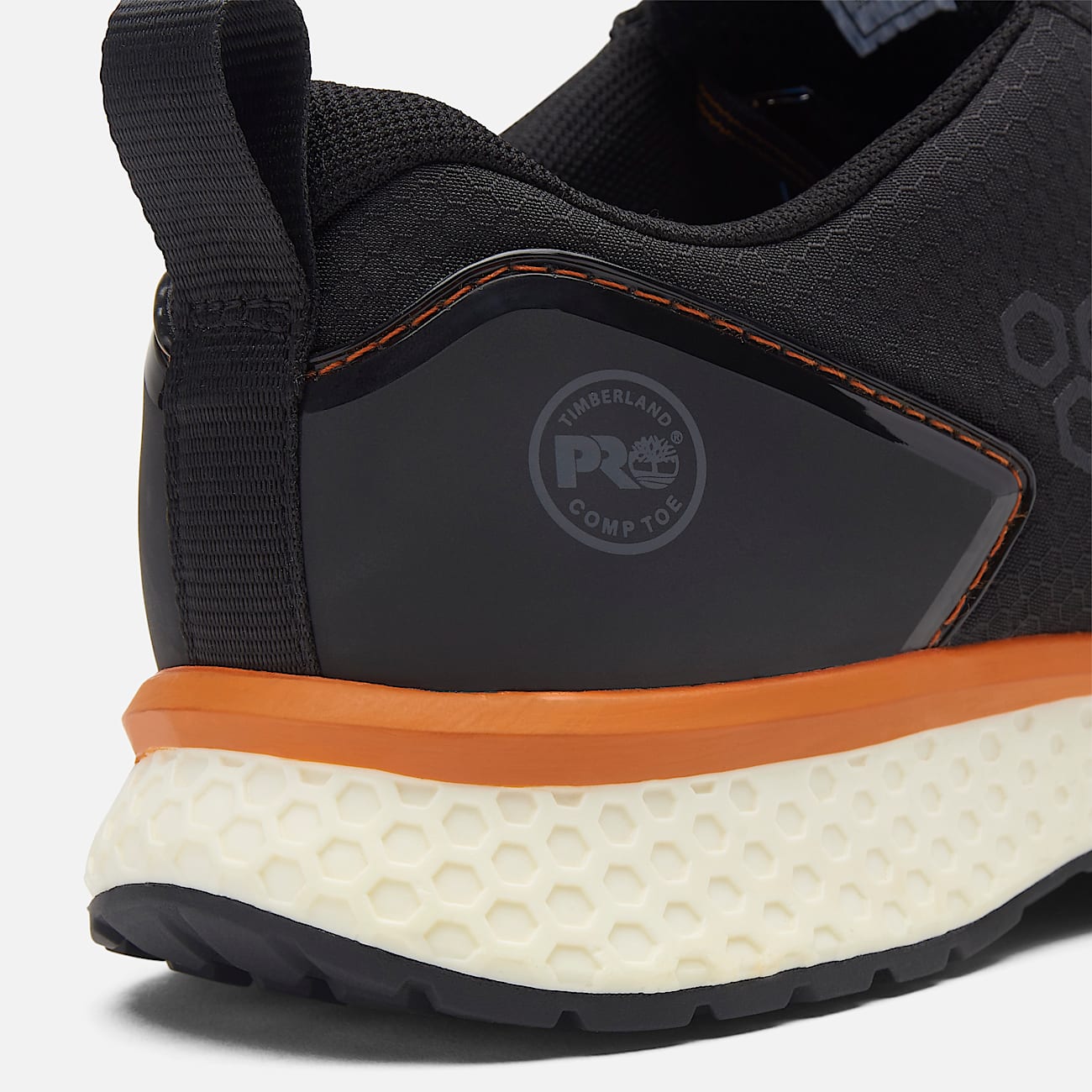 Timberland PRO Reaxion Work Shoe for Men in Black Orange