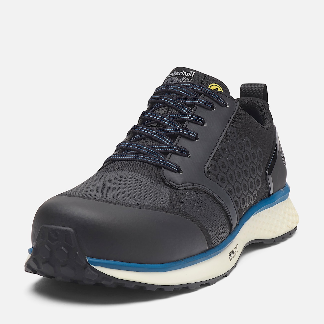 Timberland PRO Reaxion Work Shoe for Men in Black Blue