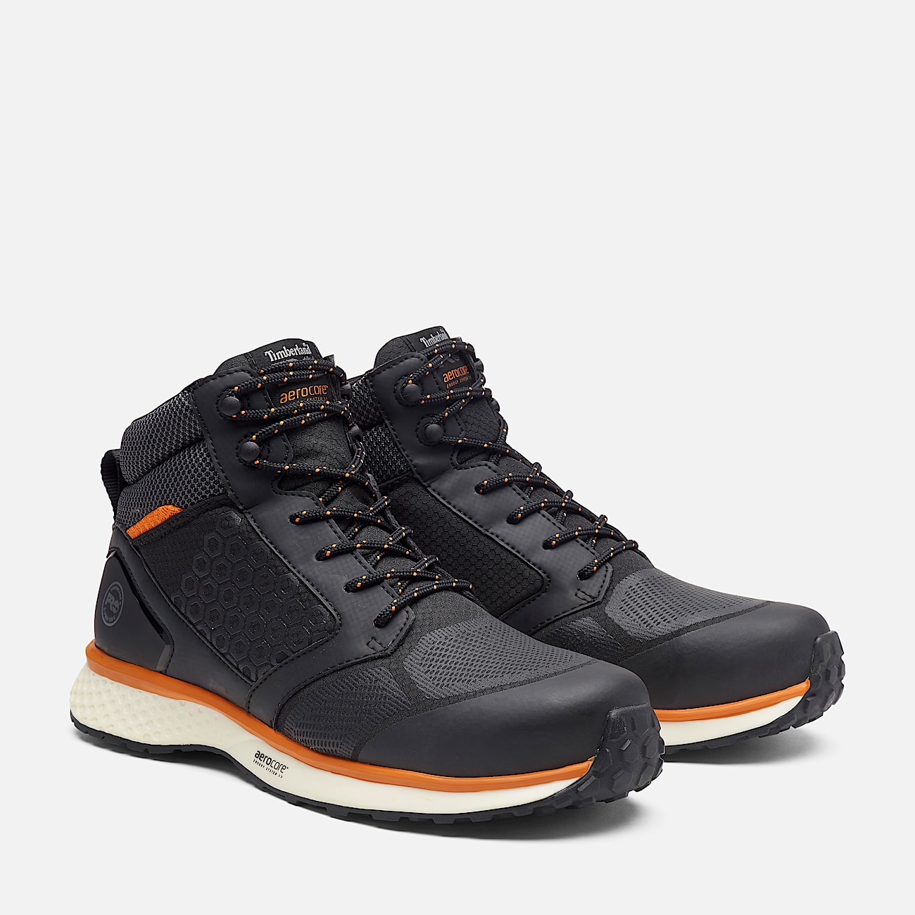 Timberland PRO Reaxion Work Boot for Men in Black Orange