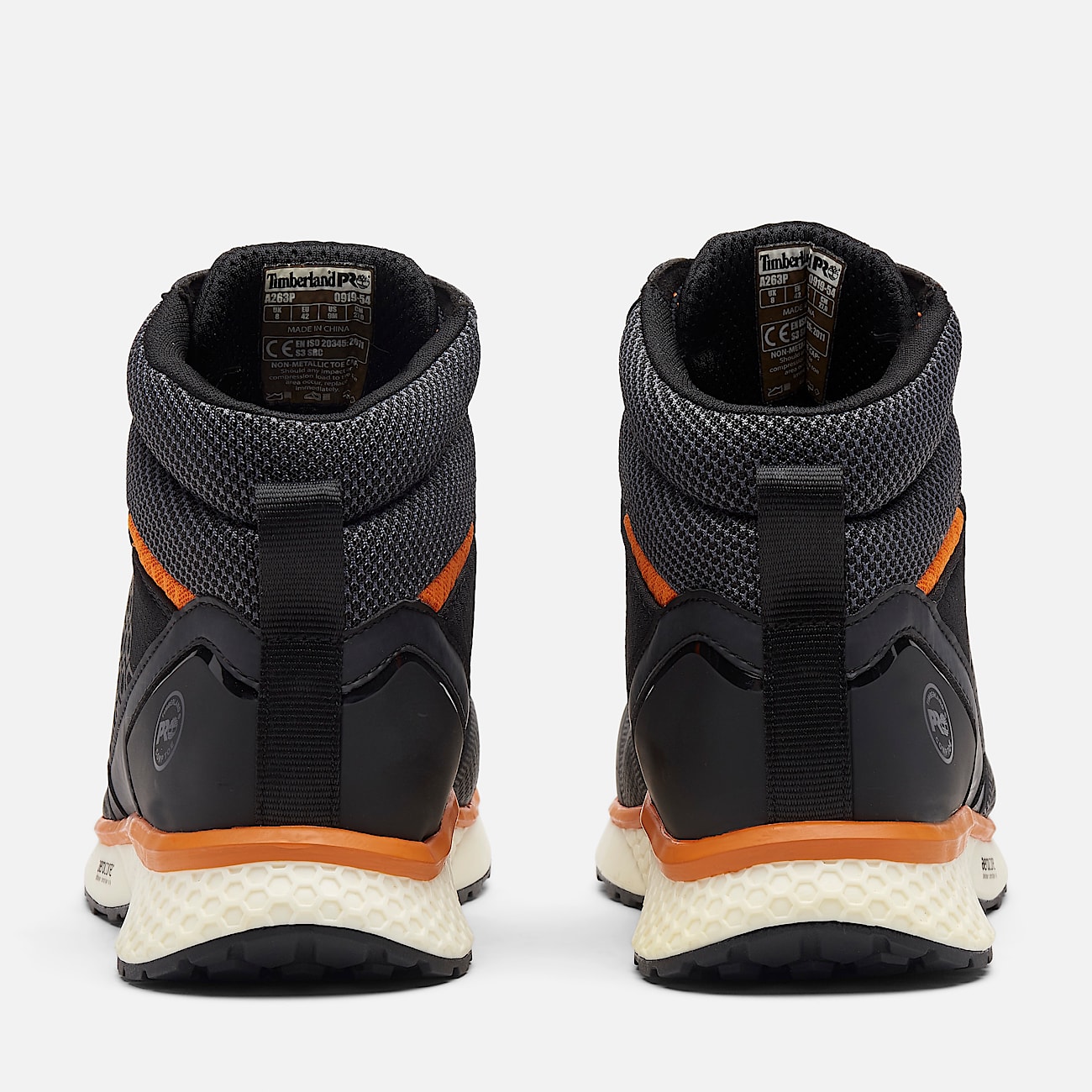 Timberland PRO Reaxion Work Boot for Men in Black Orange