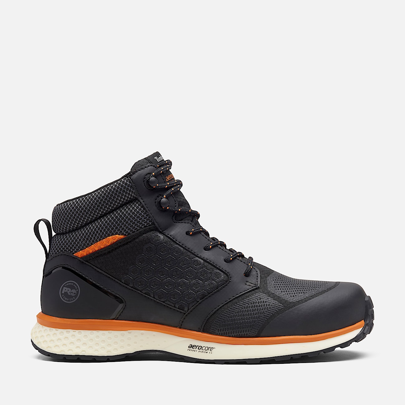Timberland PRO Reaxion Work Boot for Men in Black Orange