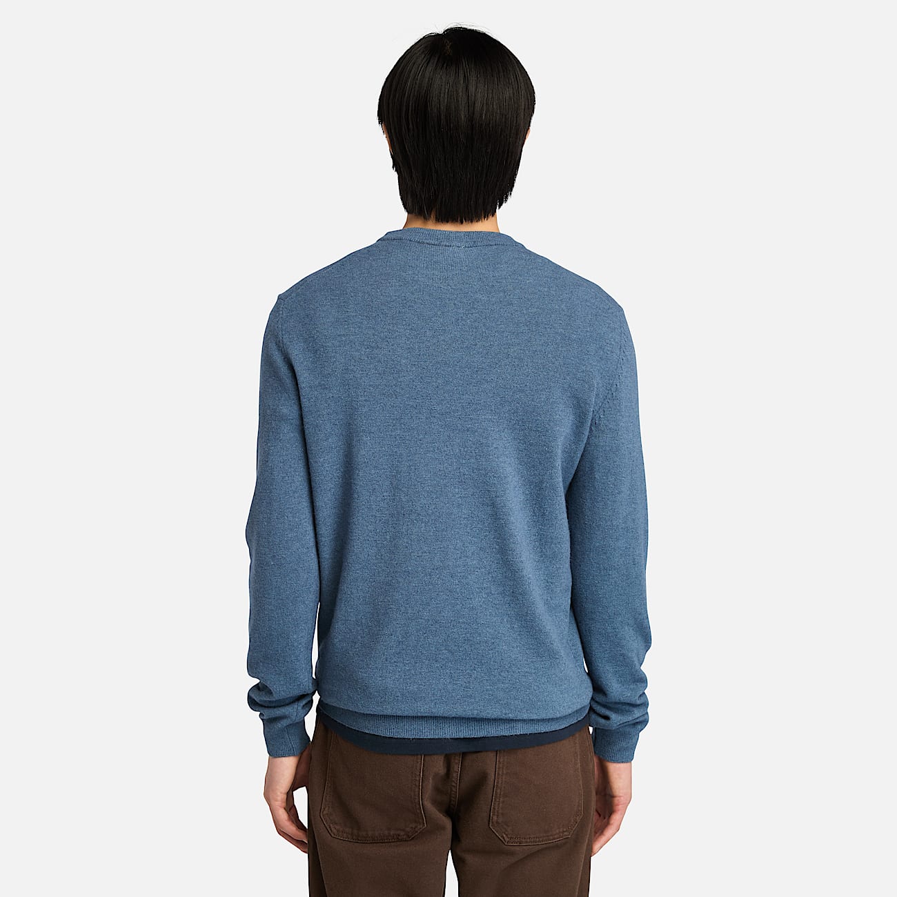 Cohas Brook Merino Crew Neck Jumper for Men in Blue