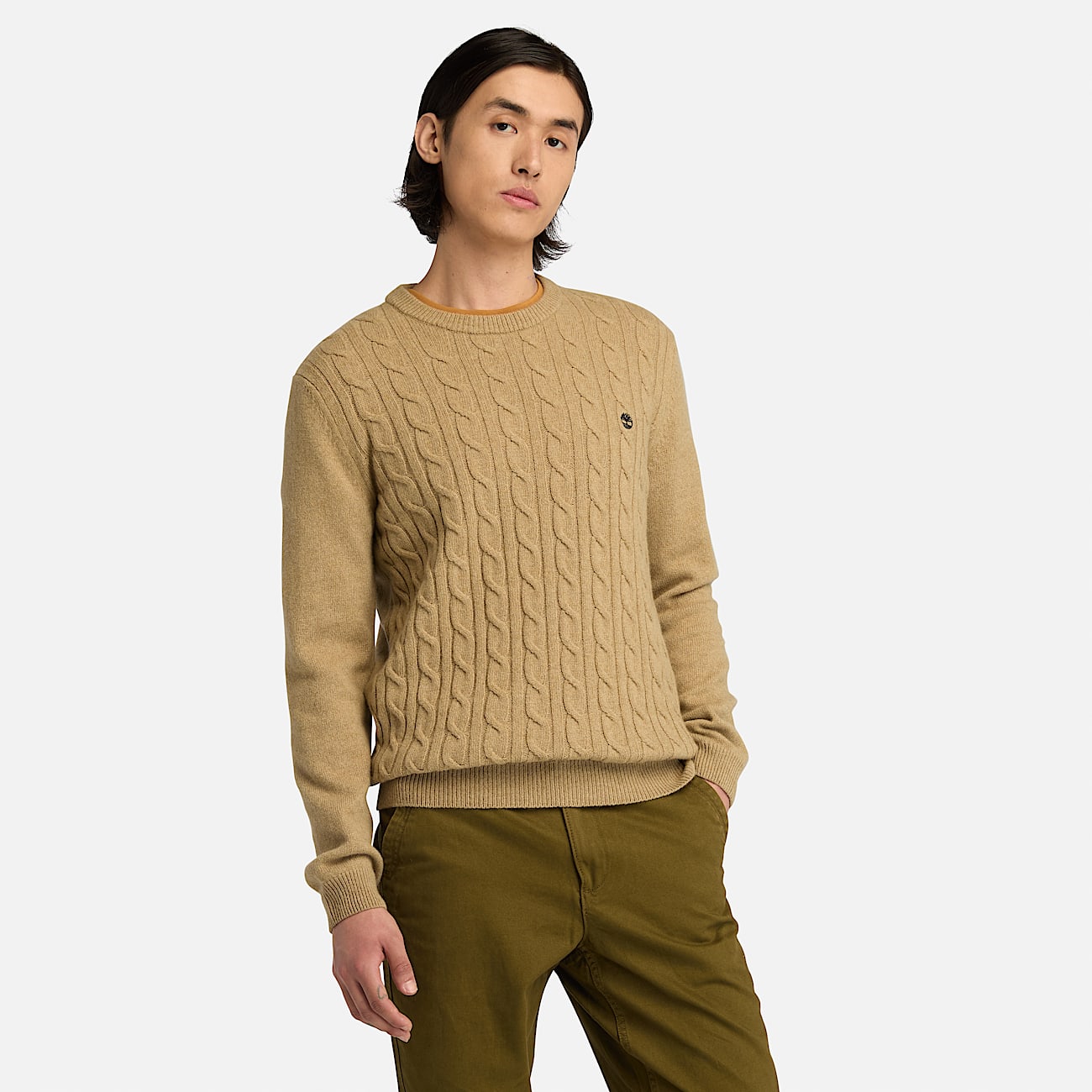 Lambswool cable knit jumper 2025