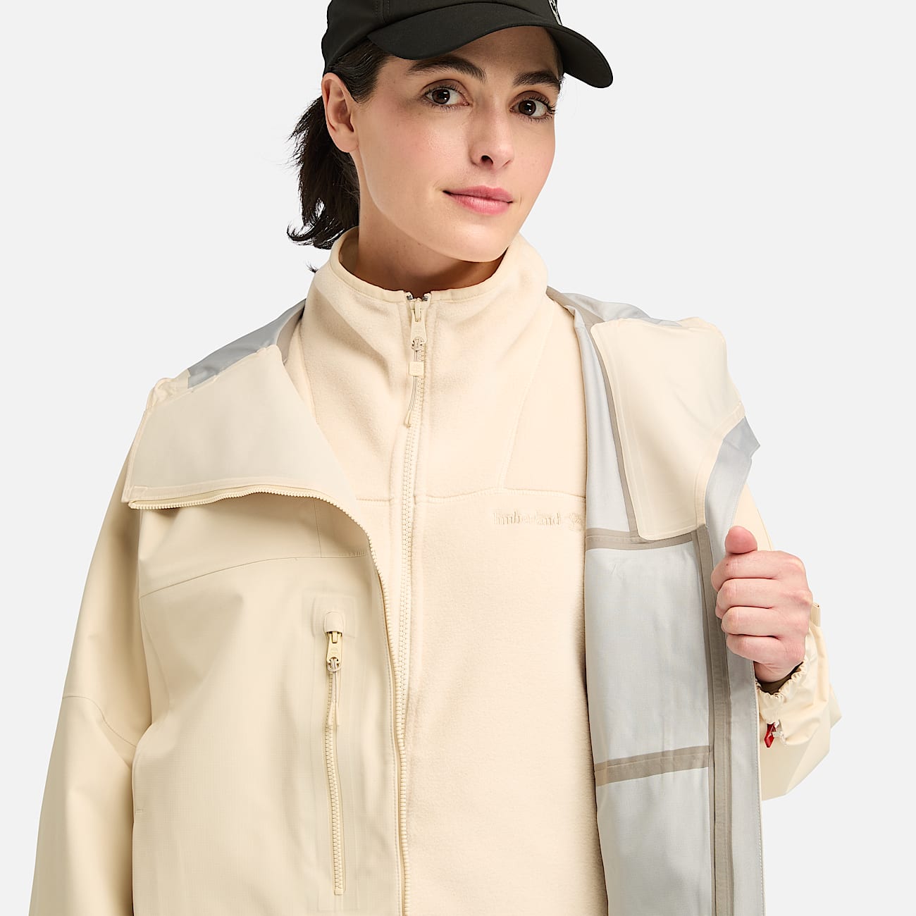 Beige waterproof jacket sales