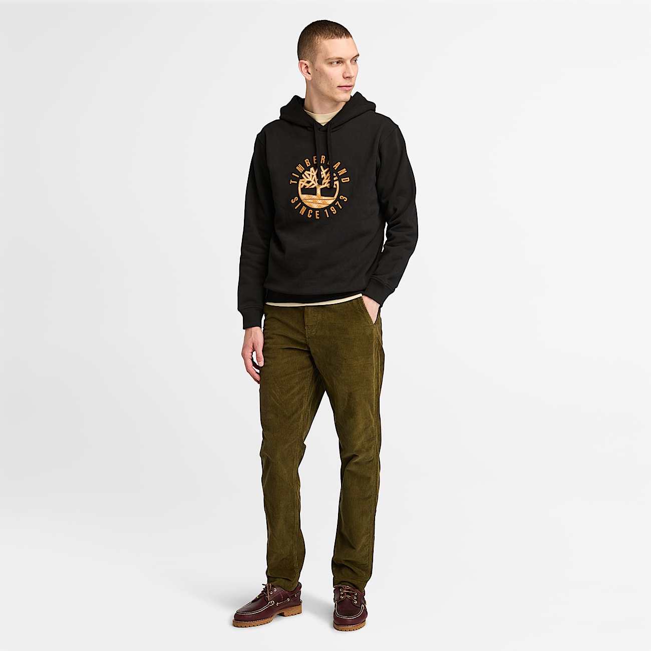 Holiday Graphic Hoodie for Men in Black
