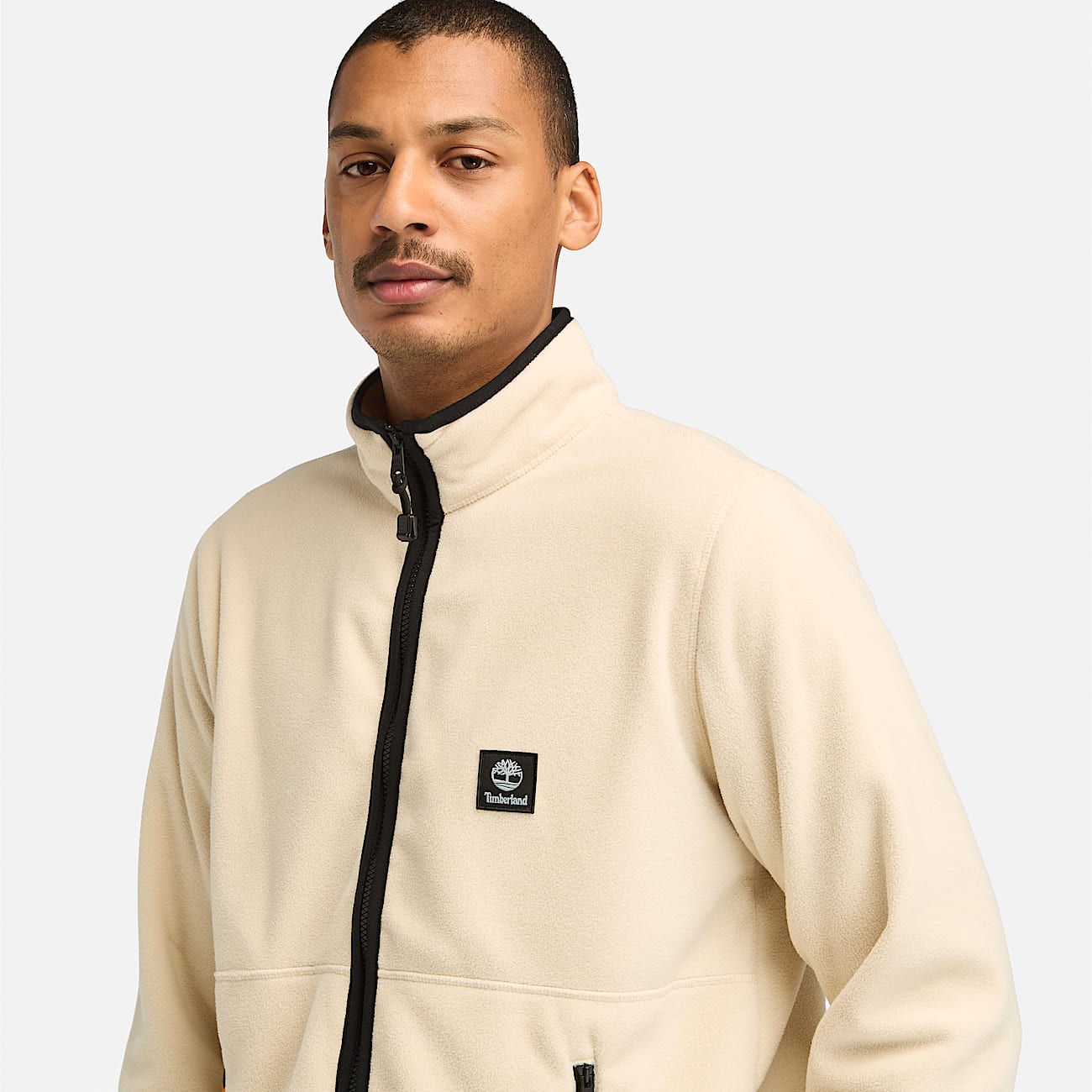 Polaire zippee pour homme en beige