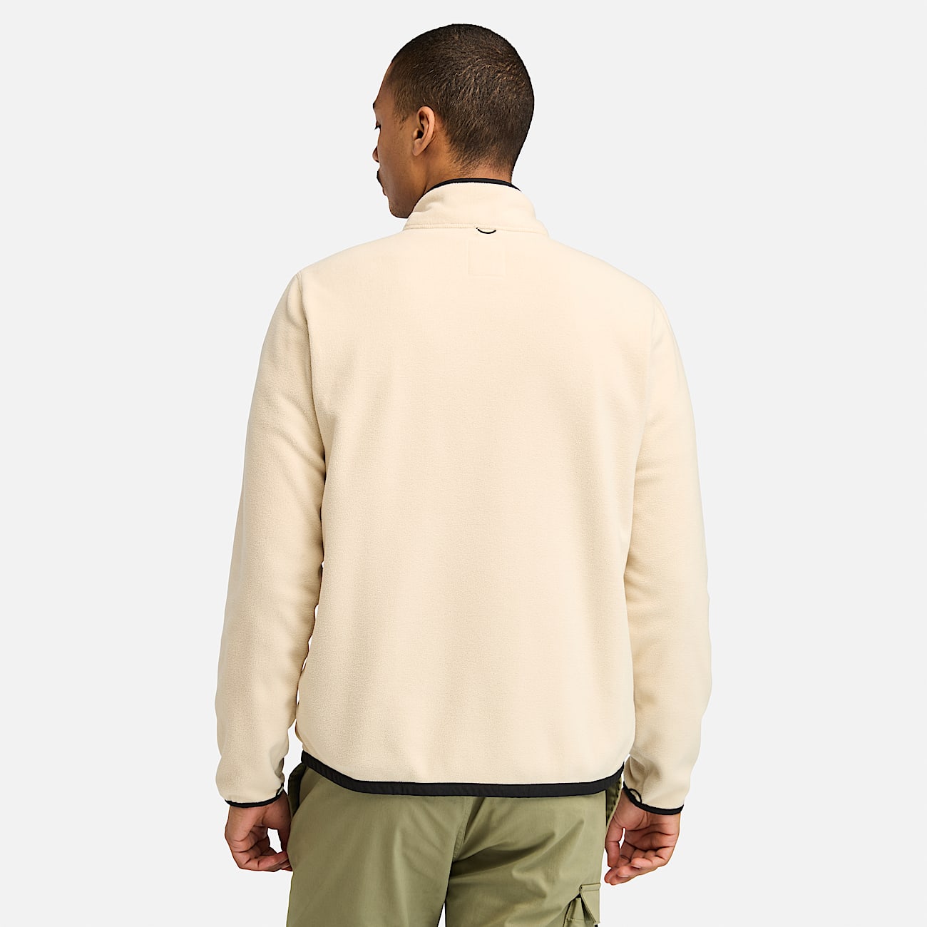 Full Zip Polar Fleece for Men in Beige