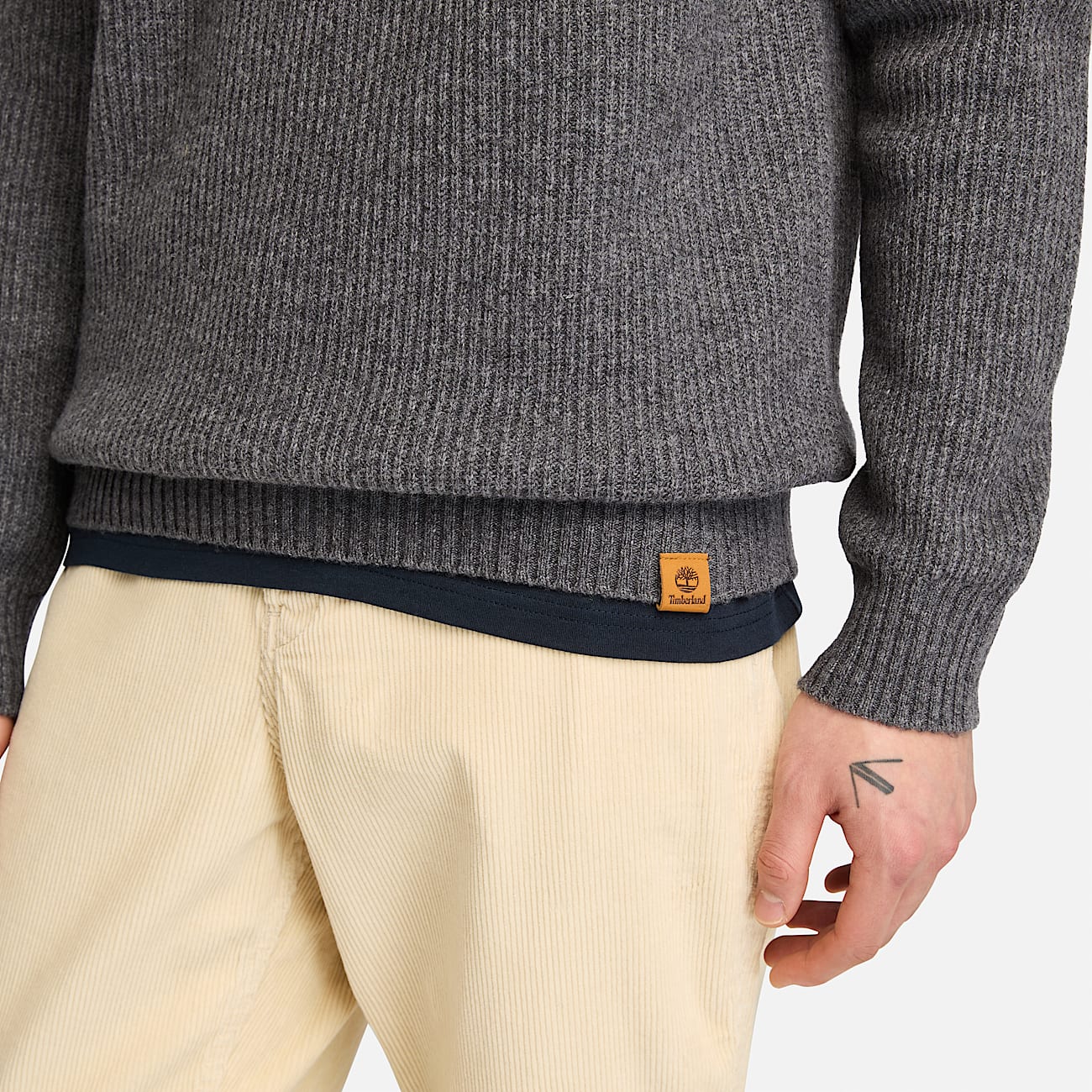 Phillips Brook Raglan Jumper for Men in Grey
