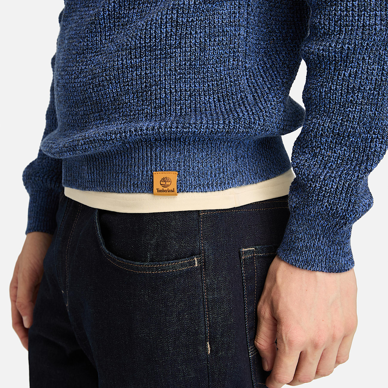 Jersey de cuello redondo Williams River para hombre en azul oscuro