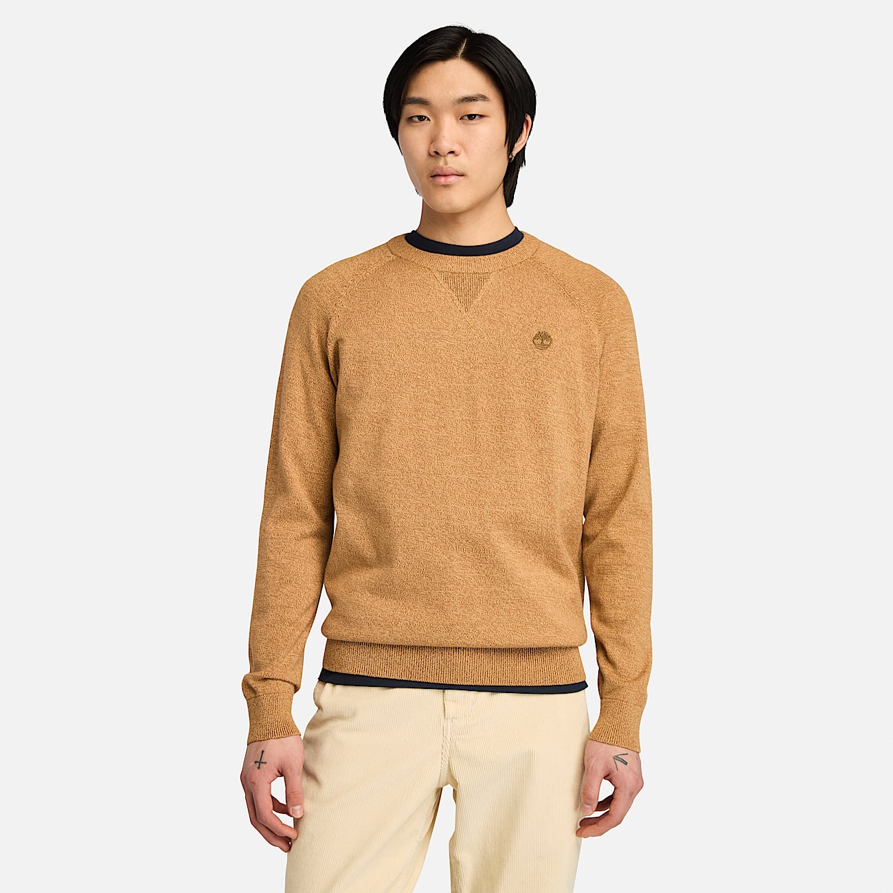 Williams River Cotton Raglan Jumper for Men in Light Yellow