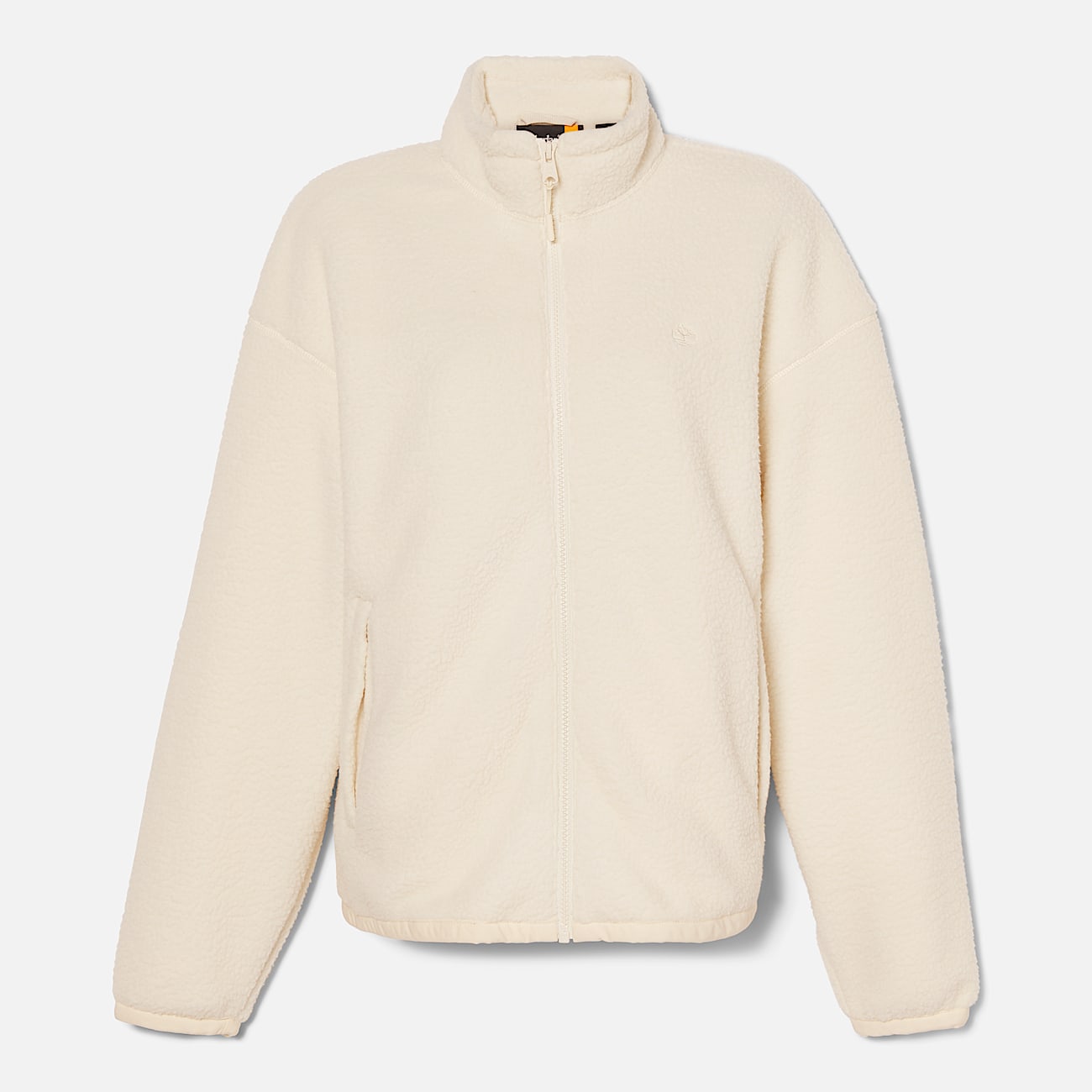 Chunky High Pile Fleece Jacket for Women in White