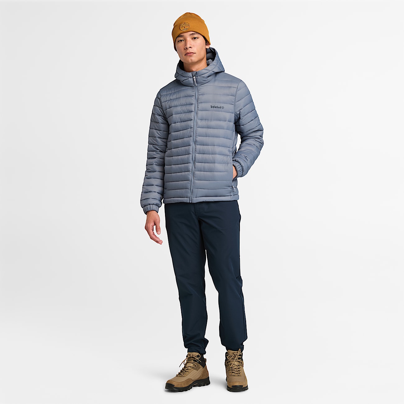Axis Peak Durable Water Repellent Hooded Jacket for Men in Grey