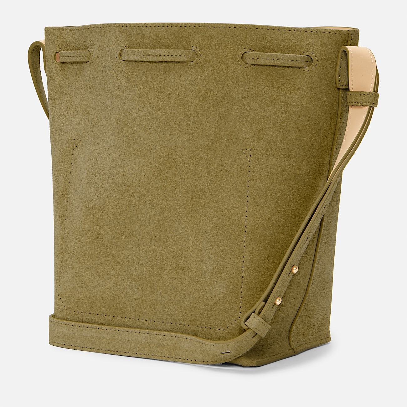Tuckerman Leather Bucket Bag for Women in Green