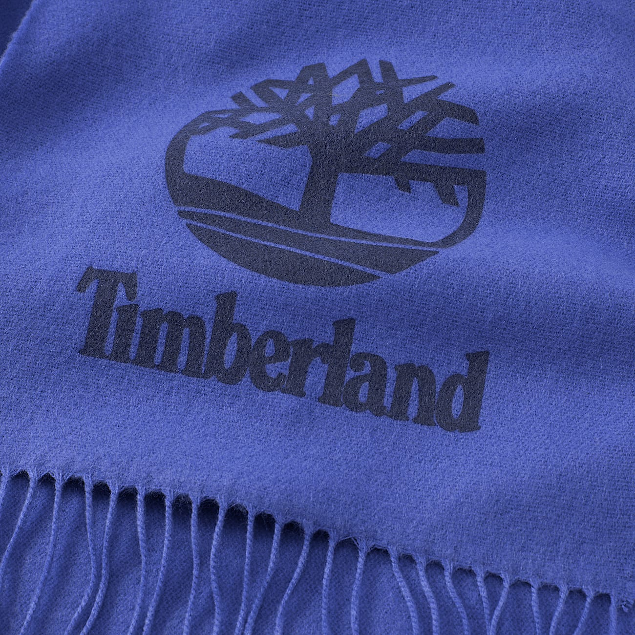 Echarpe en tissu tisse teint avec logo imprime pour homme en bleu