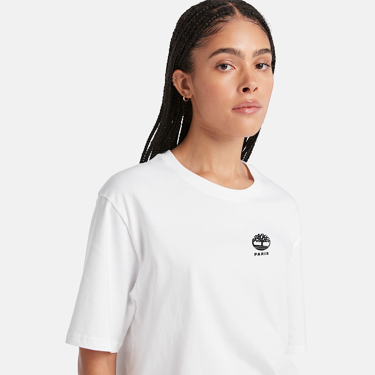 All Gender Short Sleeve Paris City T Shirt in White