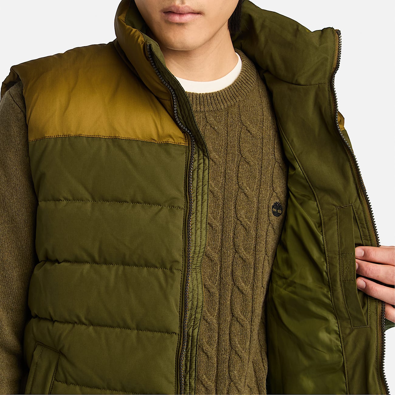 Doudoune sans manches epaisse South Twin Lake pour homme en vert