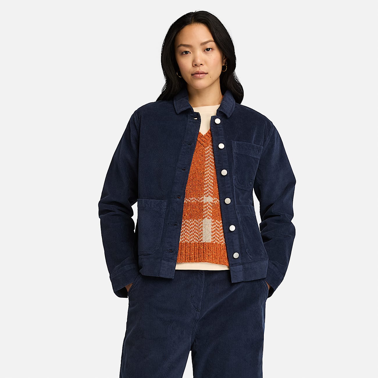 Chaqueta de pana Kempshire Chore para mujer en azul oscuro