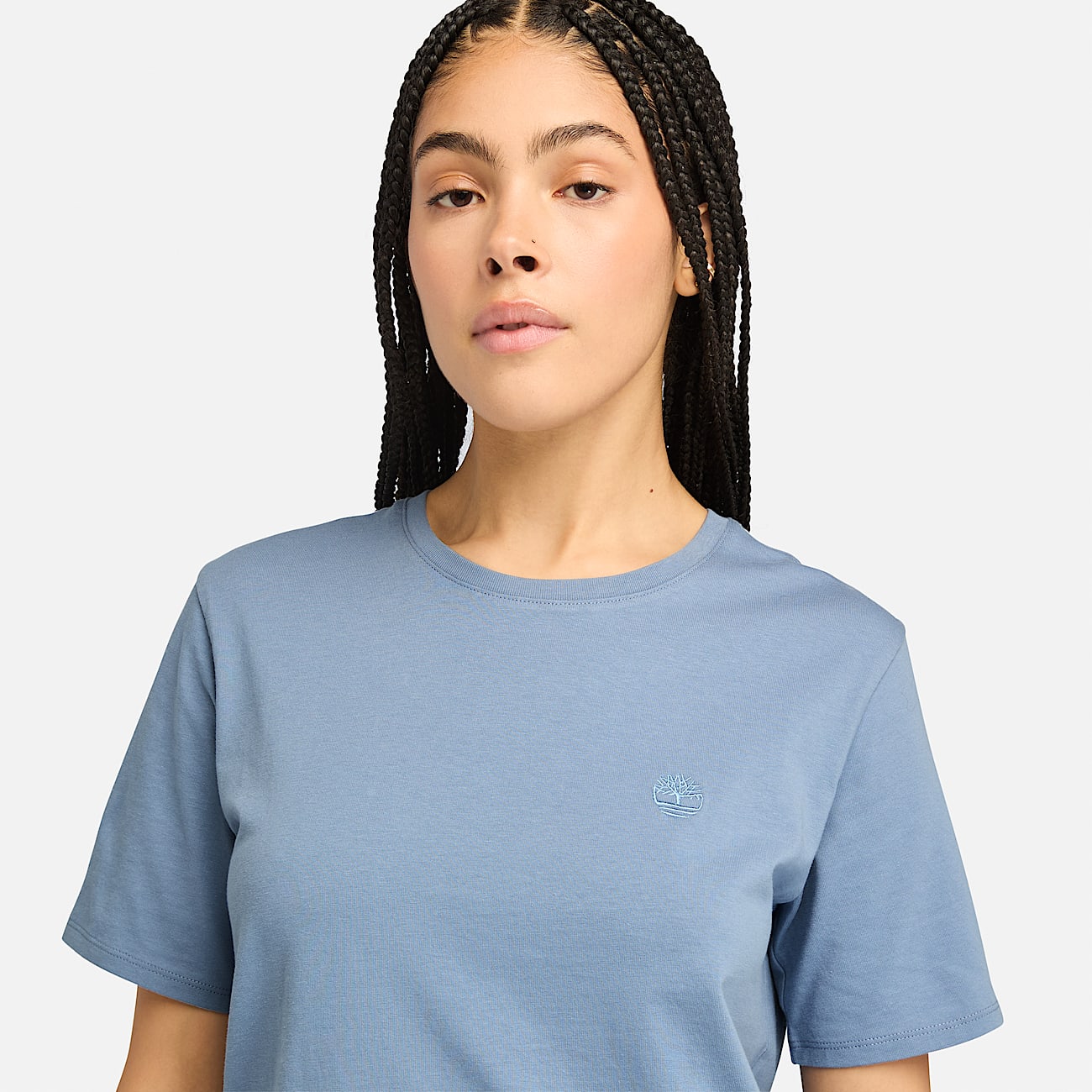 T shirt a manches courtes Dunstan pour femme en bleu clair