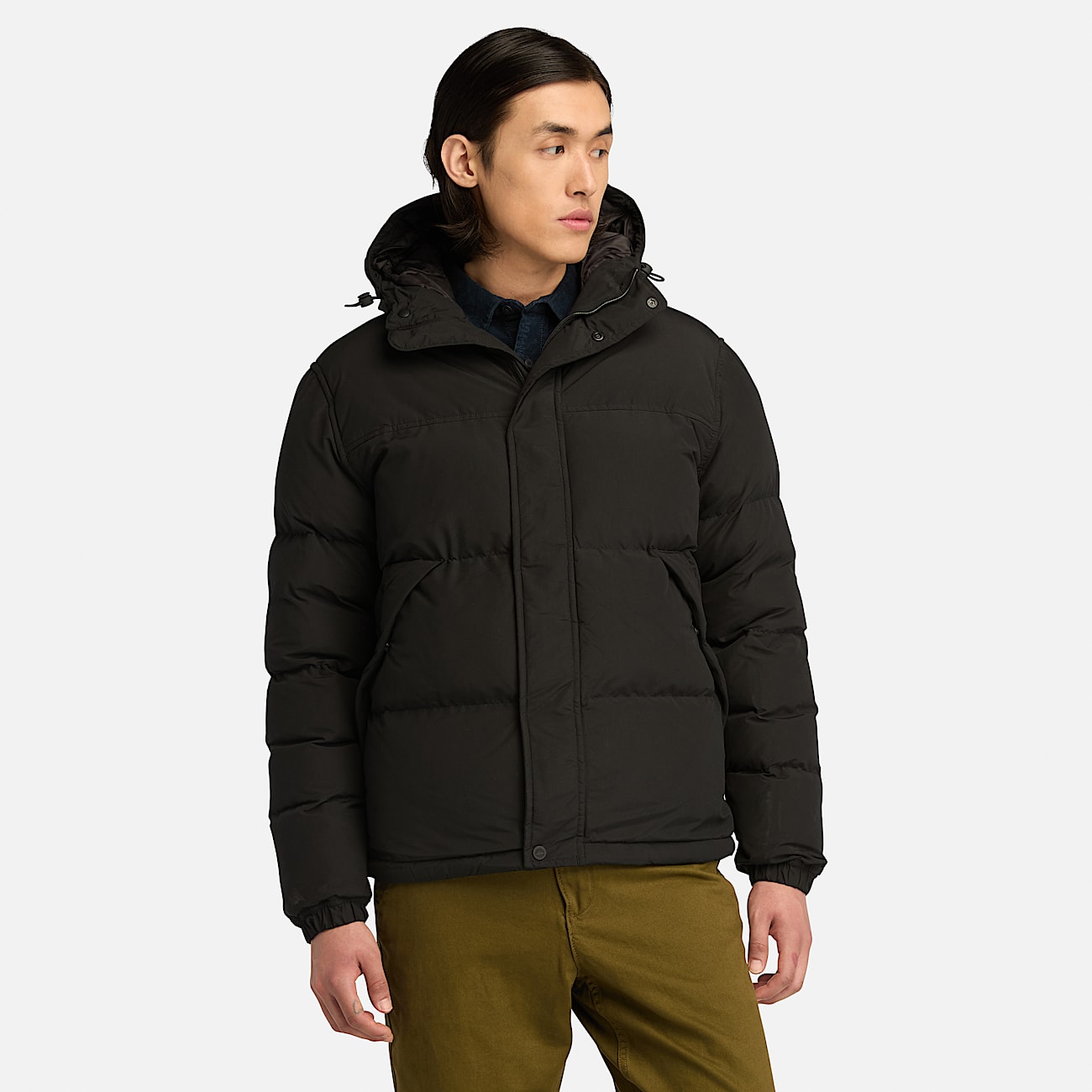 Doudoune noir a capuche homme store
