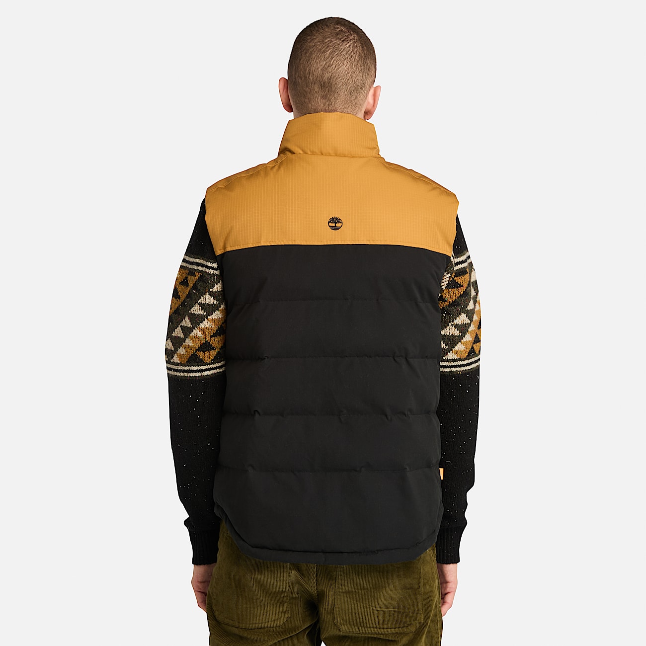 Doudoune sans manches deperlante durable Welch Mountain pour homme en jaune noir