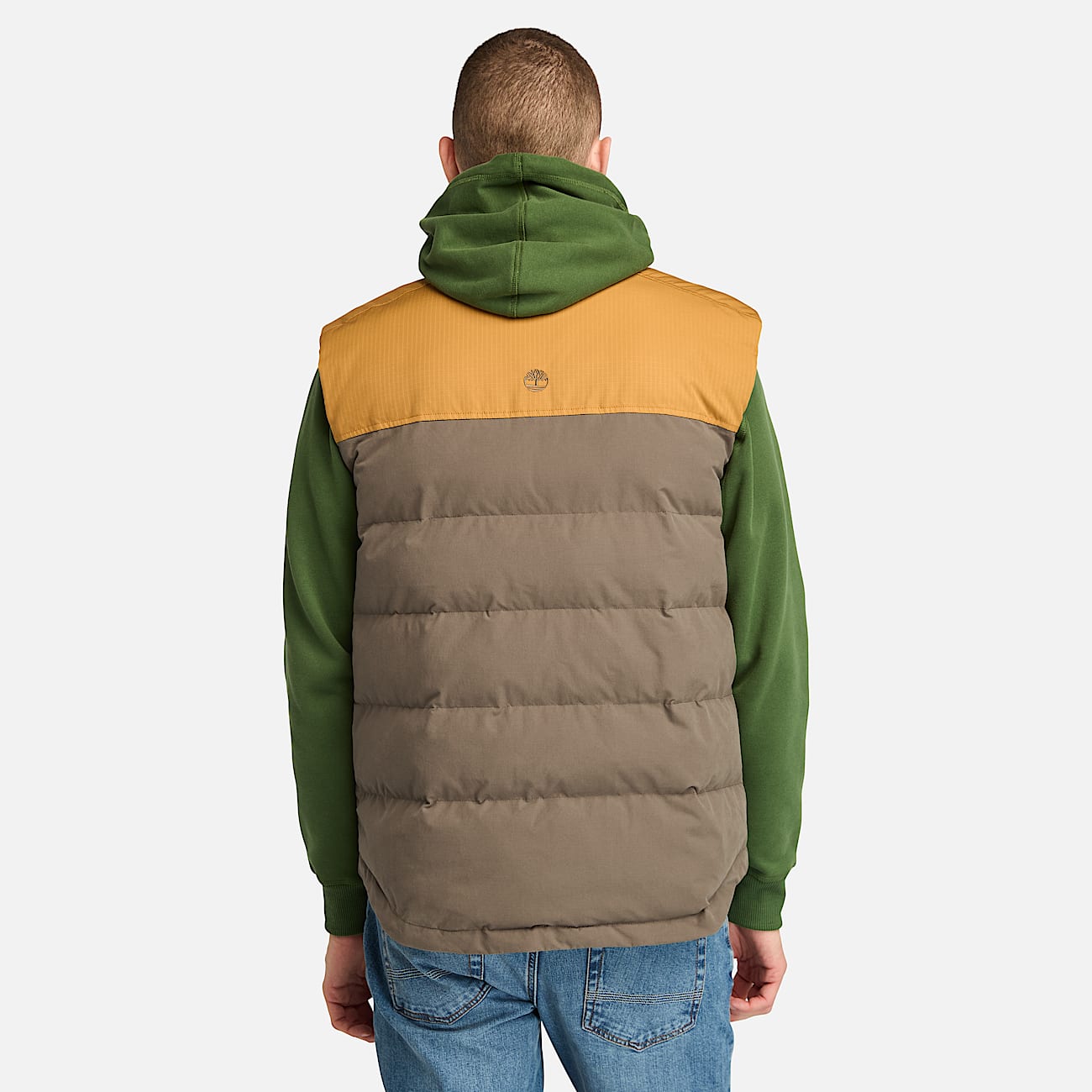 Piumino Smanicato Idrorepellente Resistente Welch Mountain da Uomo in giallo marrone