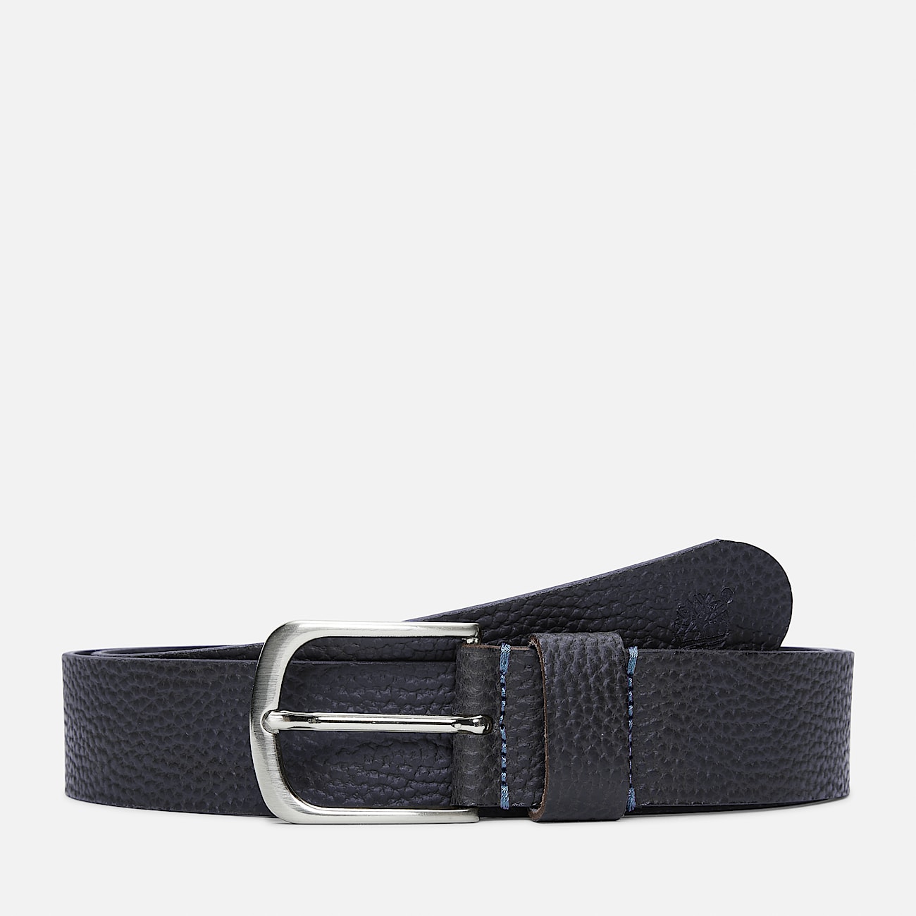 Ceinture de 35 mm en cuir embosse pour homme en bleu