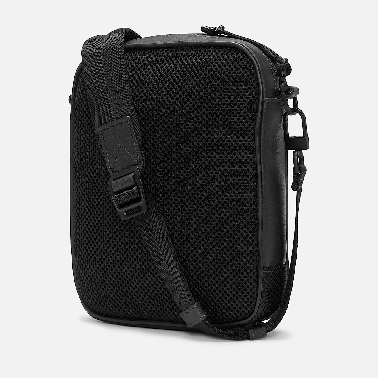 All Gender Tuckerman Leather Cross Body Bag in Black