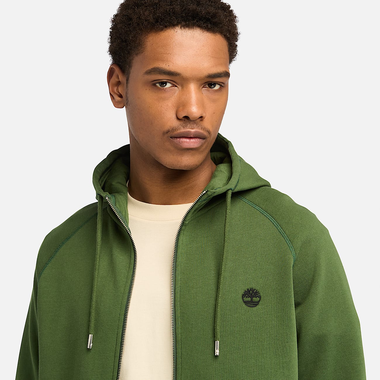 Exeter River Full Zip Hoodie for Men in Dark Green
