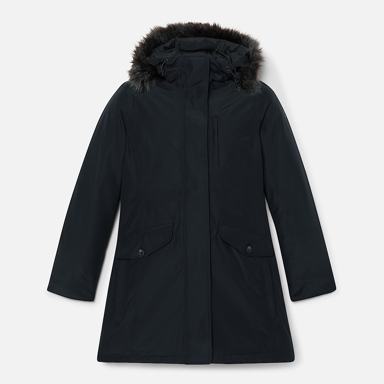 Parka impermeable pour femme en noir