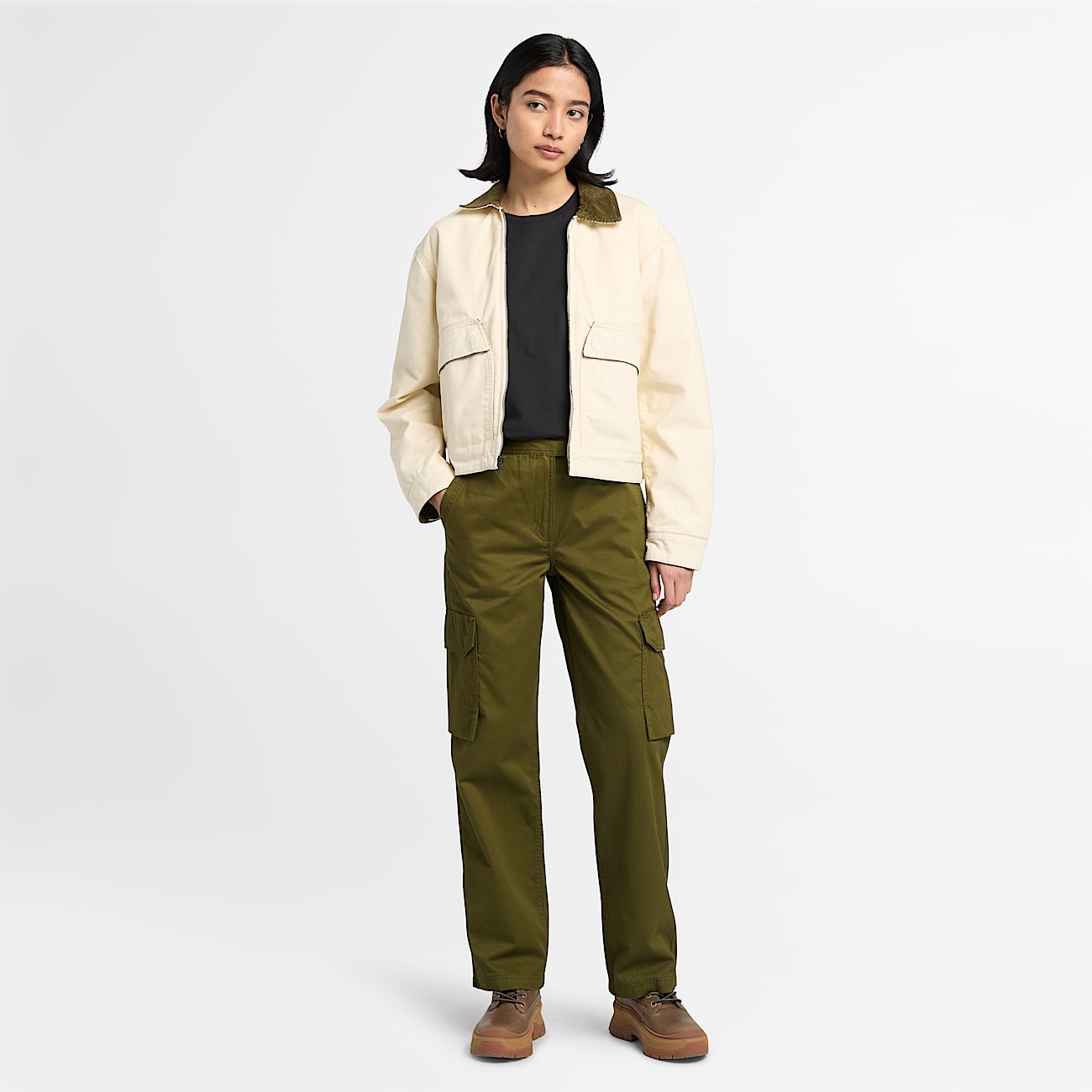 Utility cargo pants womens top