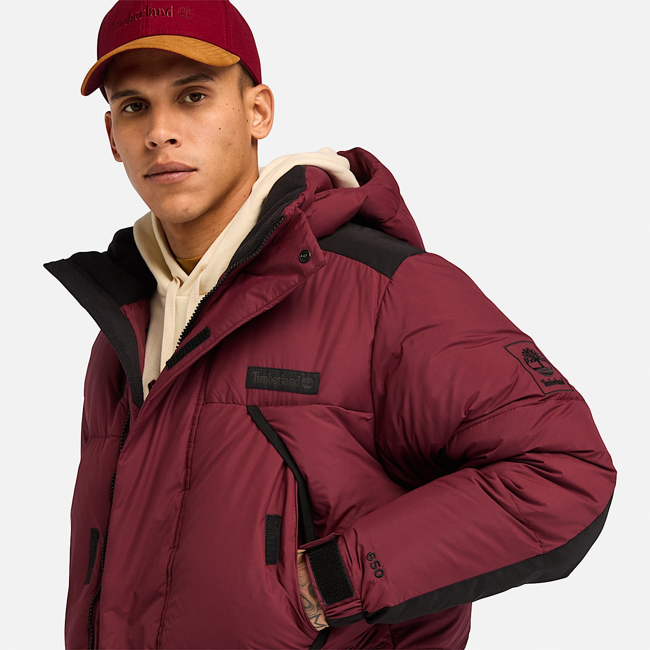 Mens puffer jacket red on sale