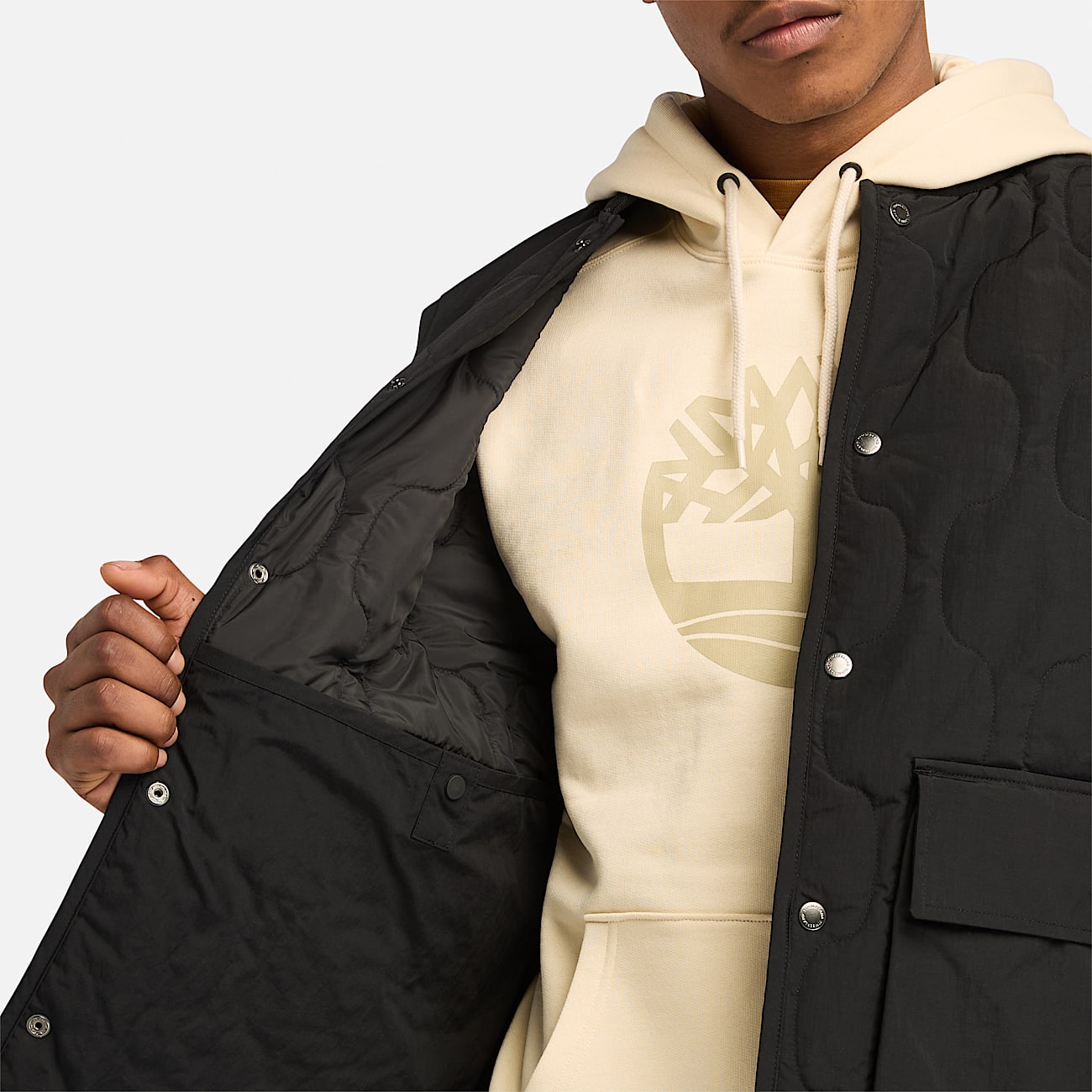 Quilted Jacket for Men in Black